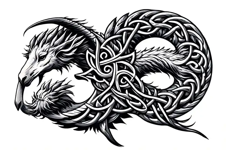 Celtic Sagittarius & Gemini Zodiac Lower Back