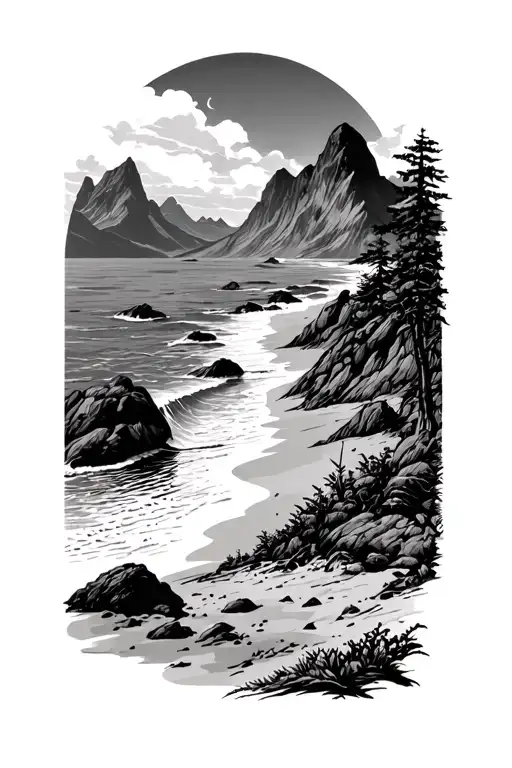 The Mountians And The Beach