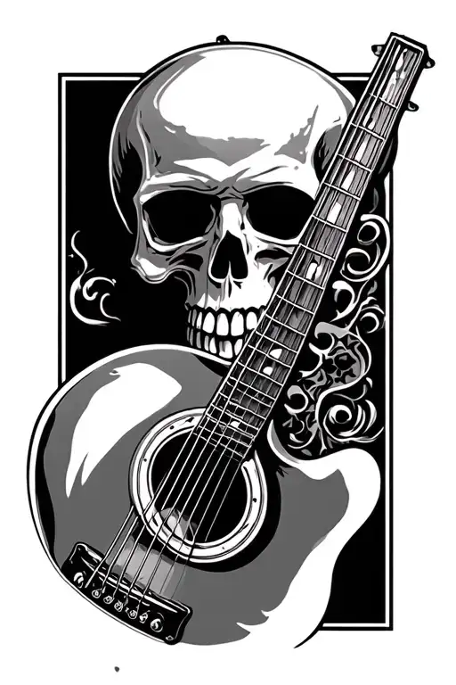 Skull And Guitar