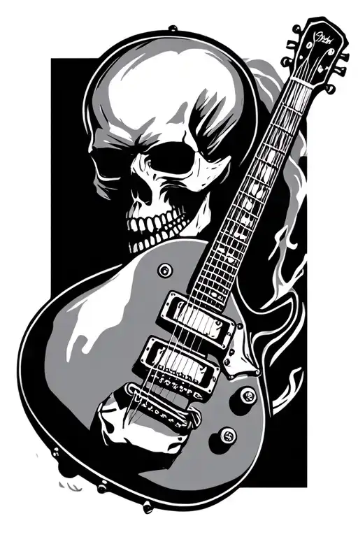 Skull And Guitar