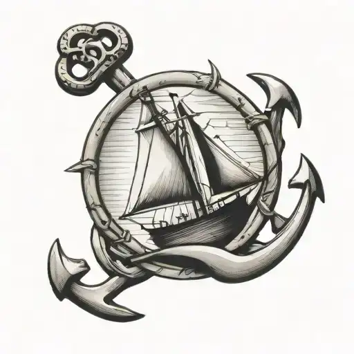 Sailing Boat Anchor Hanging