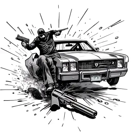 Bank Robber With Shotgun Steals Car Then Rams Through Gold Arcade As Is Then Chased By The Police