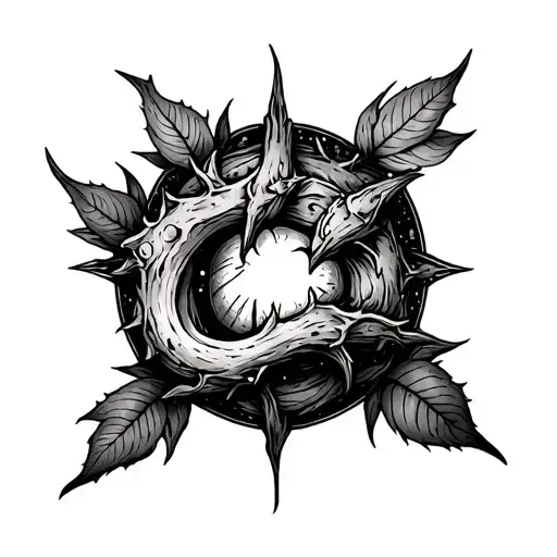 Thorn Tattoo With Nature Inspired