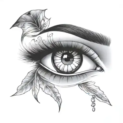 Beautiful Women Eyes With One Eye Covered With Eyepatch