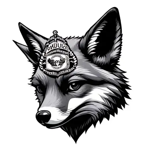Fox And Police Badge