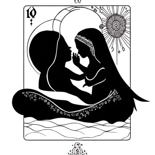 Mother And Baby Tarot Card