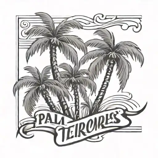 Palm Trees And Lettering