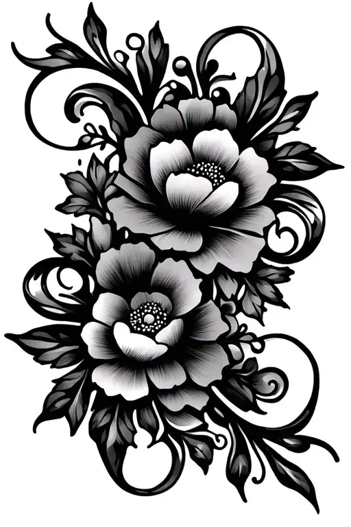 Small Filigree With Floral Design