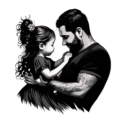 Father And Toddler Daughter