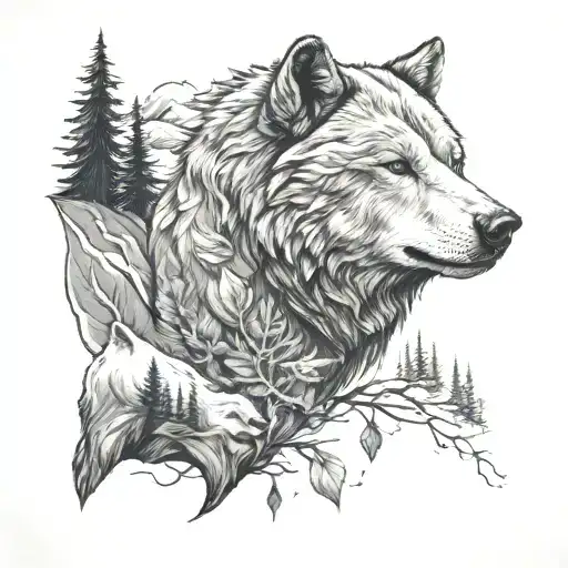 Nature Bear Wolf