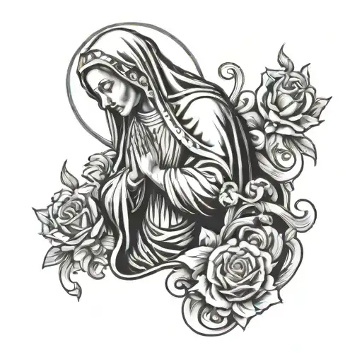 Dead Virgin Mary Praying