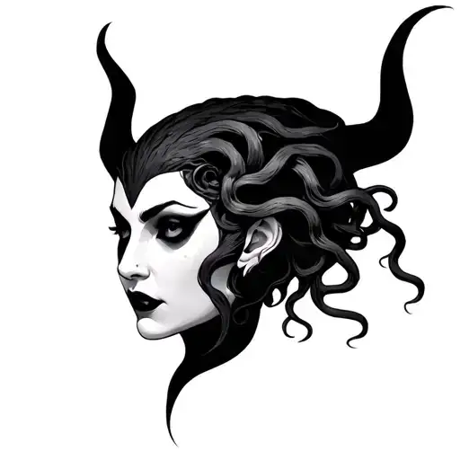 Medusa Combined Maleficent Face Made