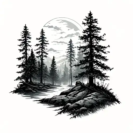 Faith On Forest Landscape