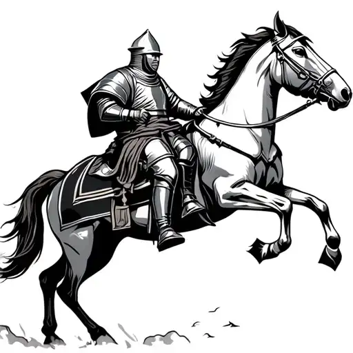 Crusade Knight Riding A Horse