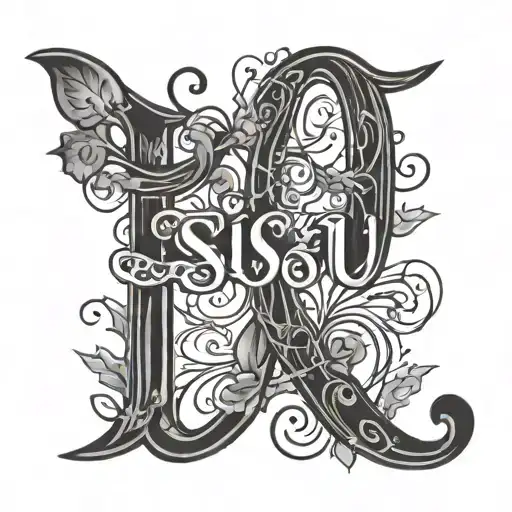 The Word Sisu In Script With Vines