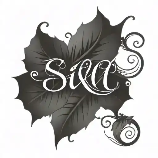 The Word Sisu In Script With Vines Wrapping