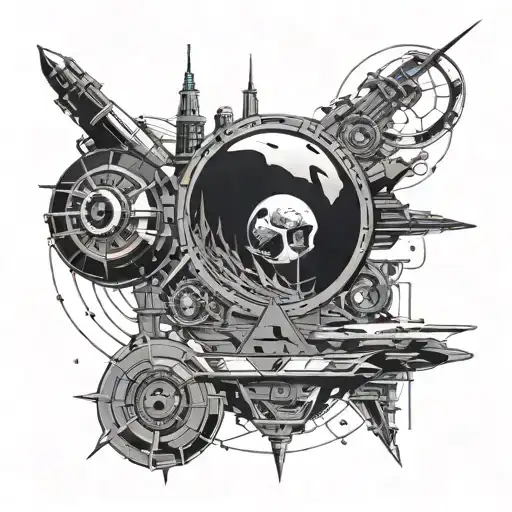 Create A Tattoo Design Inspired By The Expanse Series Set In A Techno Music Festival On Ibiza