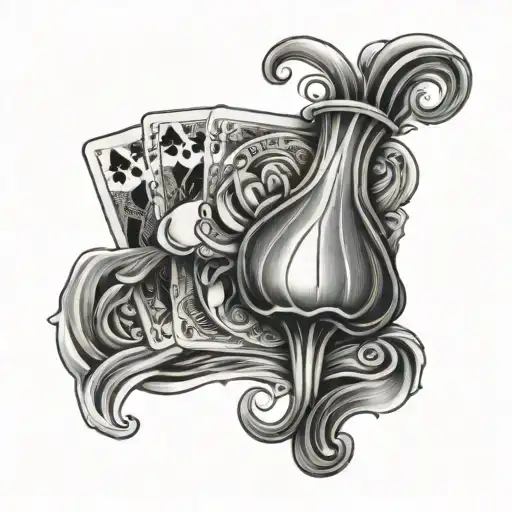 Aquarius And Royal Flush Hand