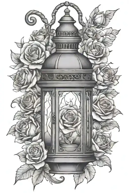 Halloween Lantern With Roses