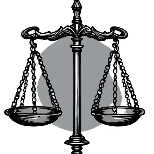 Scale Of Justice On Shoulder With Ring Around It