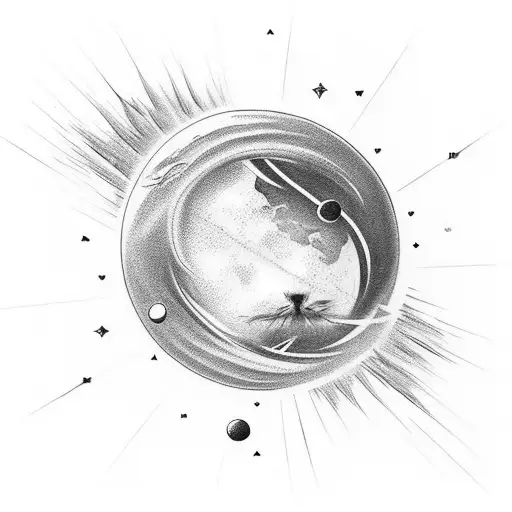 Minimalistic Planet Venus Tattoo With Very Discrete Odin