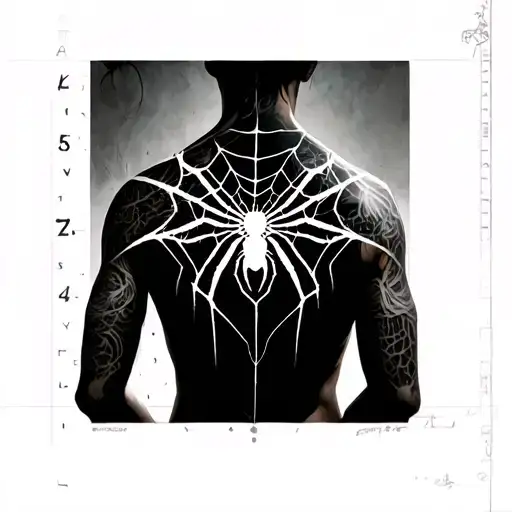 Cybersigilistic Spider Web Type Back