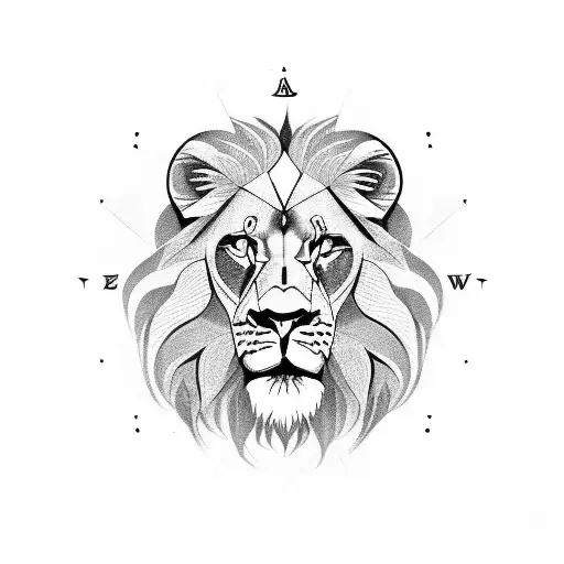 Leo Astrology Symbol With Lion