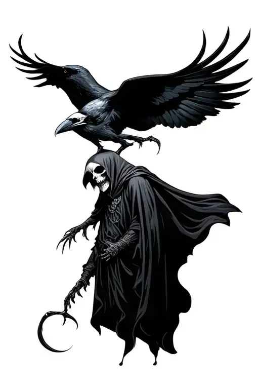 Grim Reaper With Raven