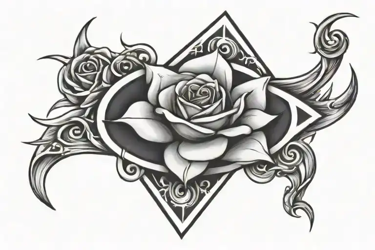 Rose And Throwing Star