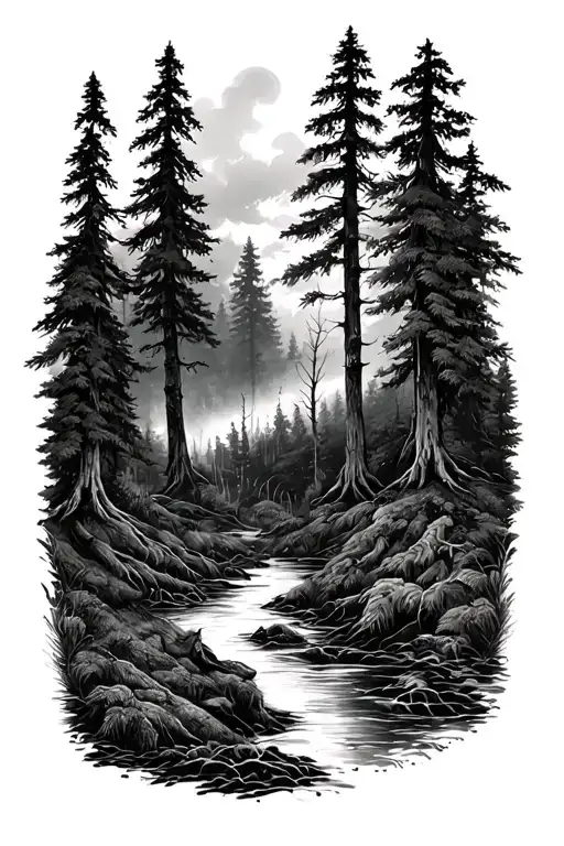 Forest Landscape Sleeve Wildlife