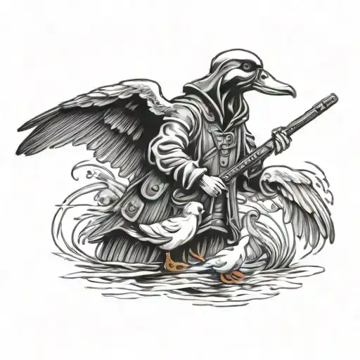 Duck Hunting Reaper Holding Ducks