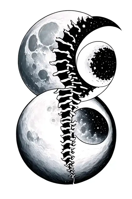 Phases Of Moon Spine