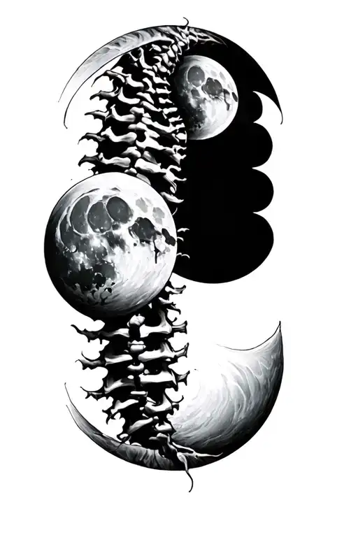 Phases Of Moon Spine