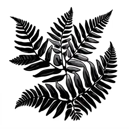 Fern Plant Curving Around