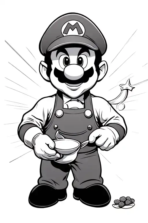Super Mario Waiter Serving