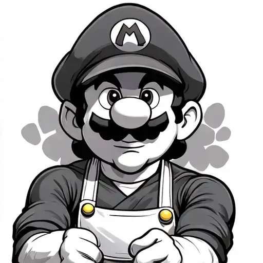 Super Mario Waiter Holding
