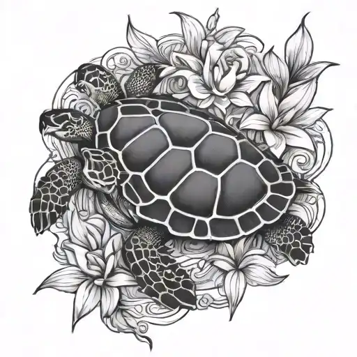 Sea Turtle And Cali Lilly