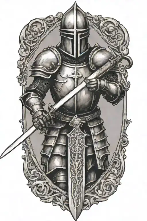 Knight Holding A Sword