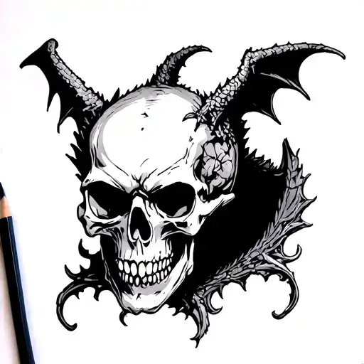 Gothic Skull Gargoyle