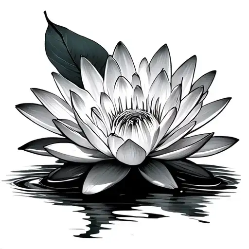 Water Lily And Larkspar