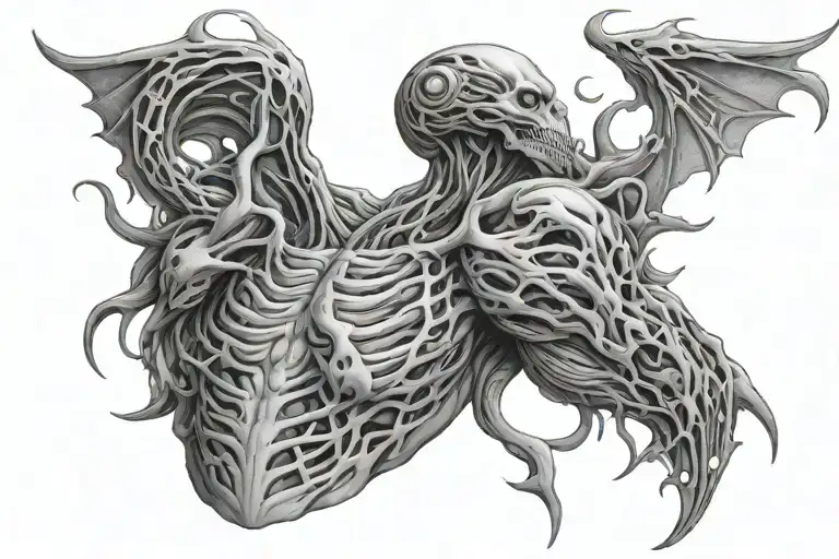 Parasite On The Chest And Shoulders Of A Guy