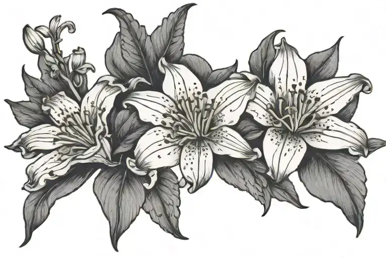 Hawthorn Lily Intertwined