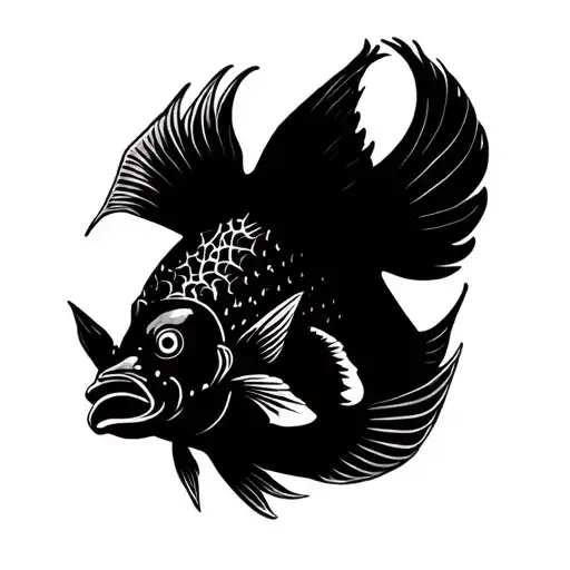 Zodiac Fish Black White