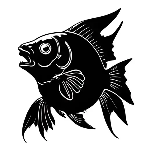 Zodiac Fish Black White