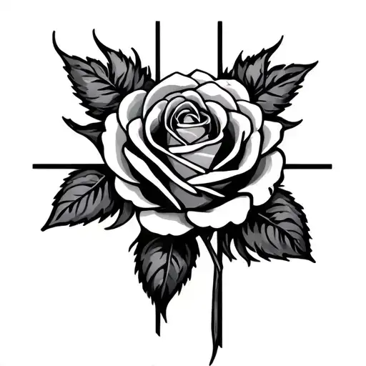 Christian Cross Rose