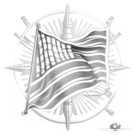 Nautical Themed American Flag