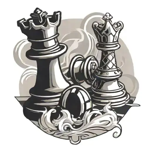 King Chess Piece In Frame