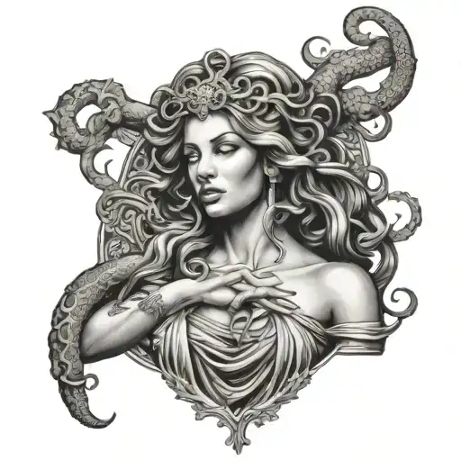 Lilith Goddess Medusa Posing