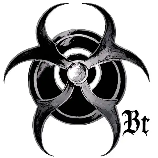 Biohazard Symbol Coverup Kid Name