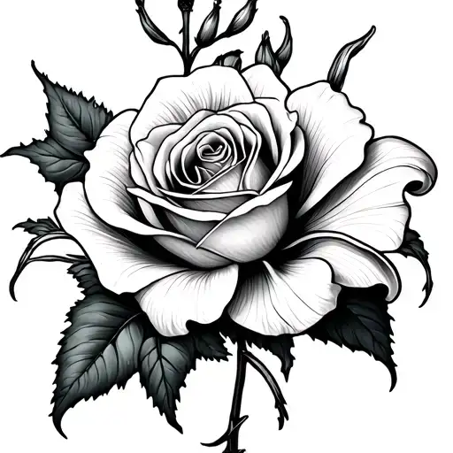 Rose W Red Spider Lily